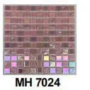 Gạch mosaic thủy tinh nhập khẩu, màu hồng, KT viên  25mm x 25mm, KT vỉ 300x300mm, MH 7024 (1 thùng 22 vĩ = 2m2)